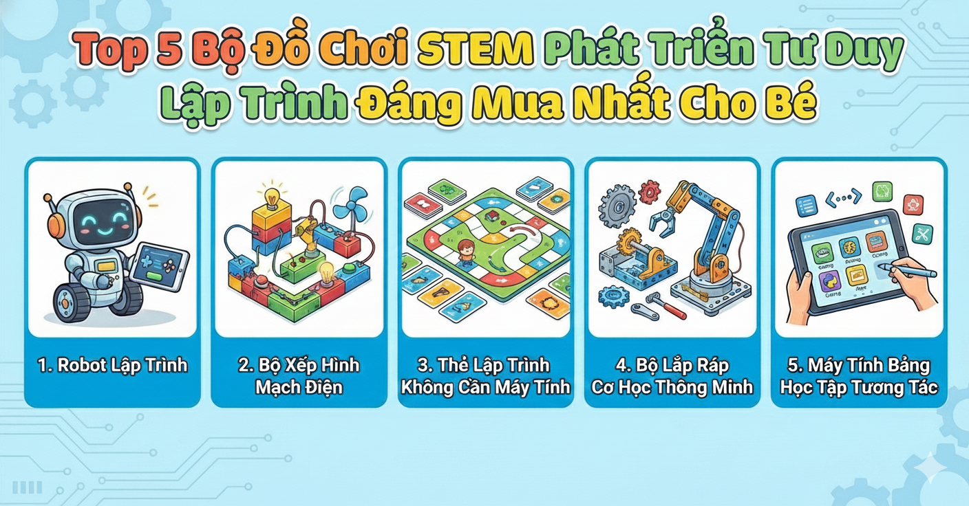 Top 5 Bộ Đồ Chơi STEM Phát Triển Tư Duy Lập Trình Đáng Mua Nhất Cho Bé